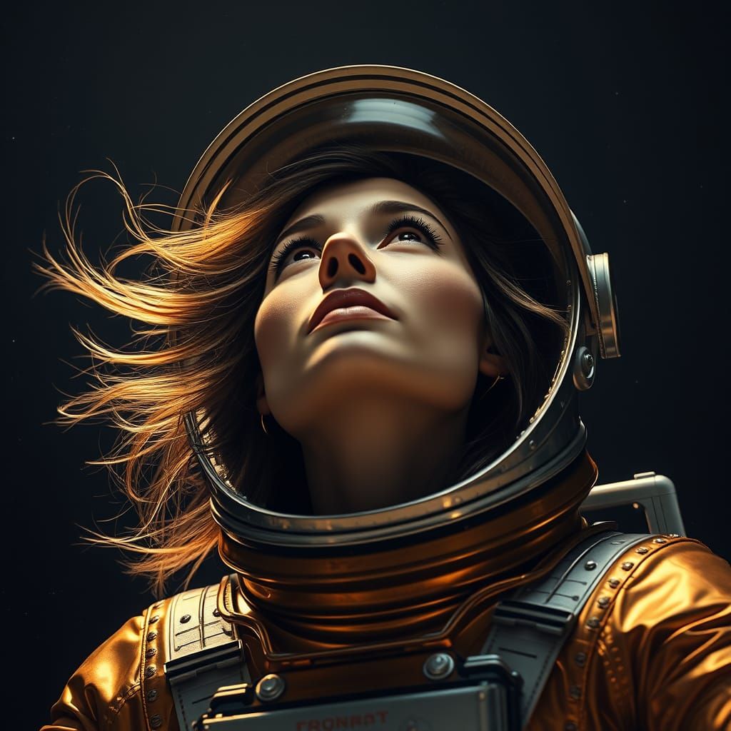 Ethereal Astronaut in Cosmic Reverie