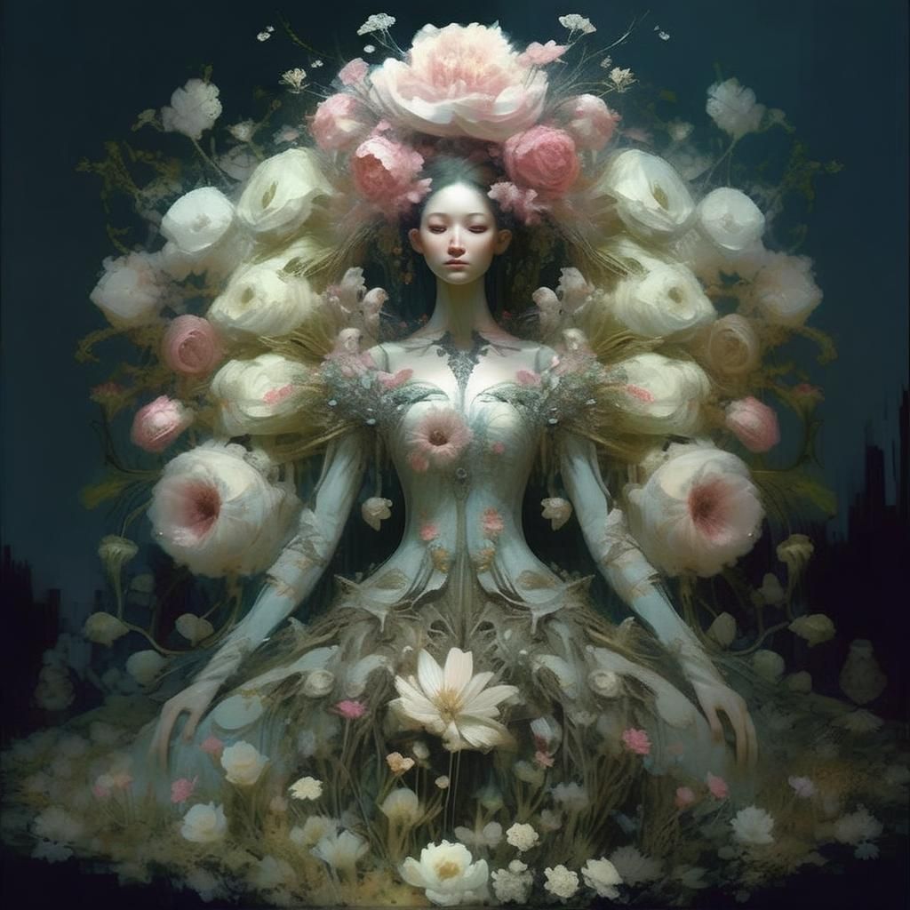 Giant Flowery Creature Creates Flowerpunk Offspring