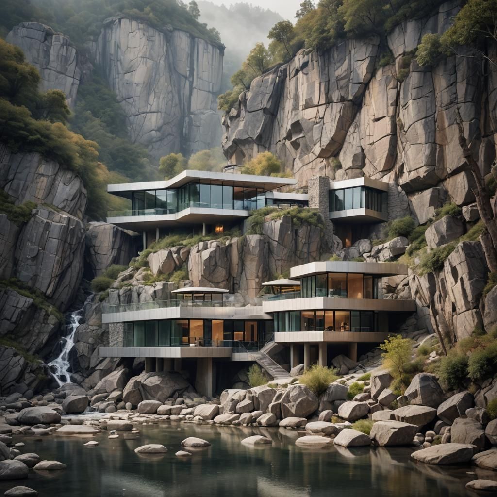 Ultramodern Villa on Bridge: Architectural Photography