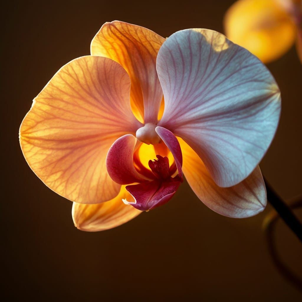 Hyperrealistic Orchid Blossom in Vibrant Colors