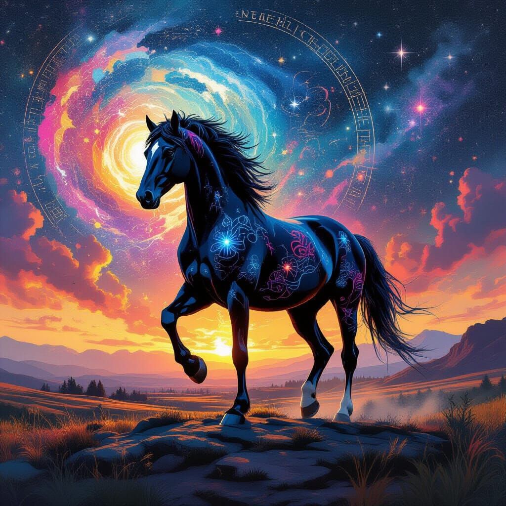 Majestic Horse Constellation in Epic Cinematic Style