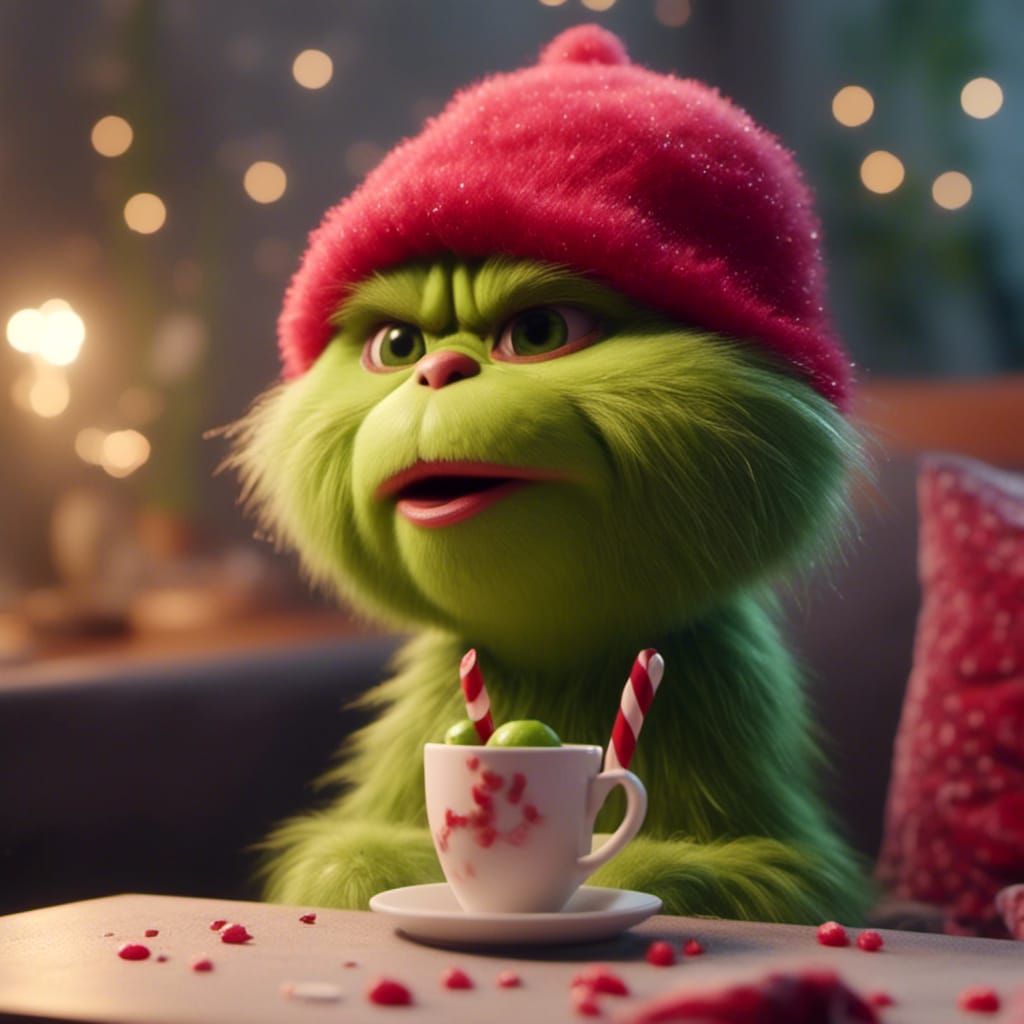 Realistic Adorable Grinch in 4K