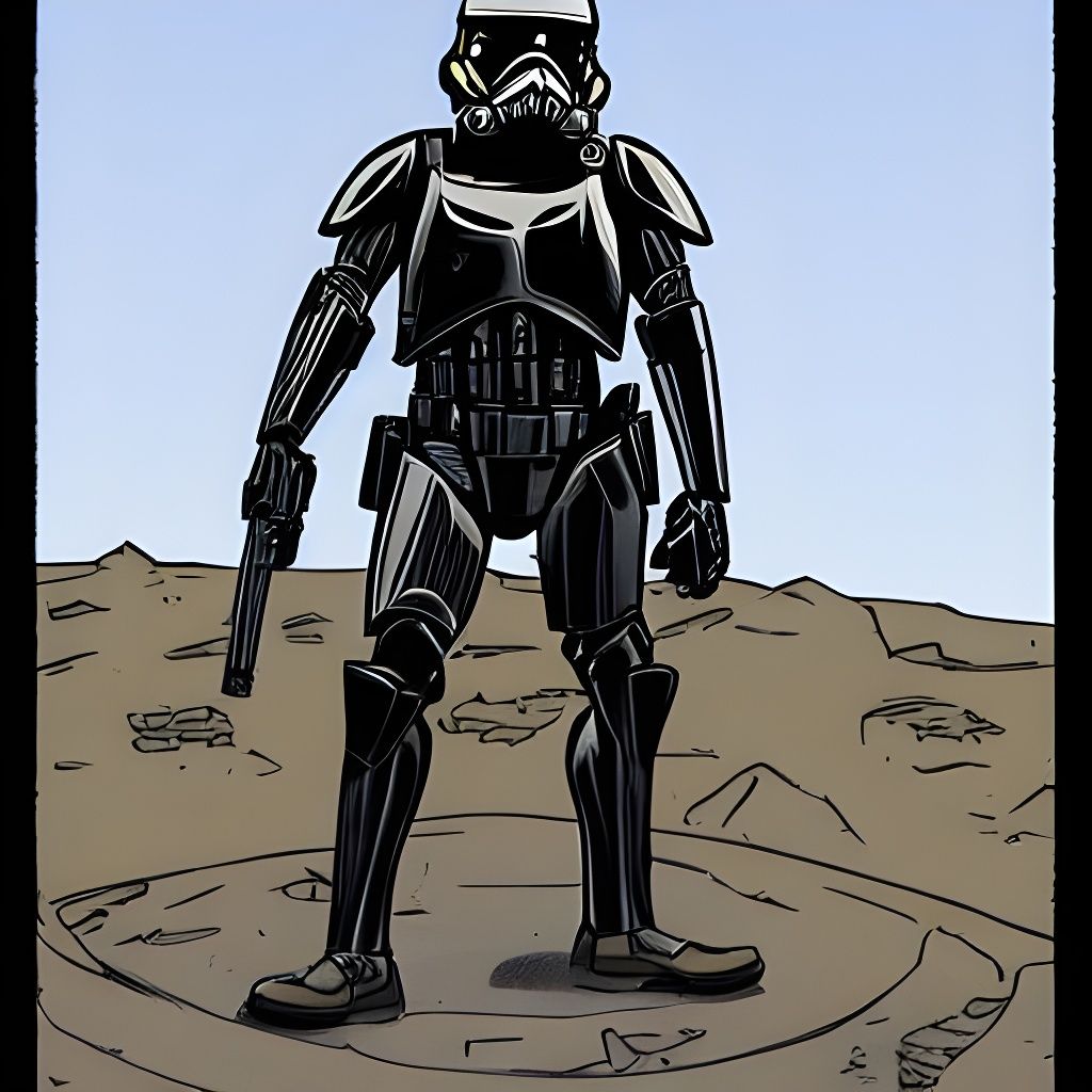 Cartoon Death Trooper Illustration