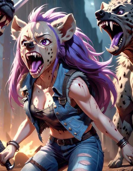 Epic Anime Battle: Furry Hyena vs Immortal Monster