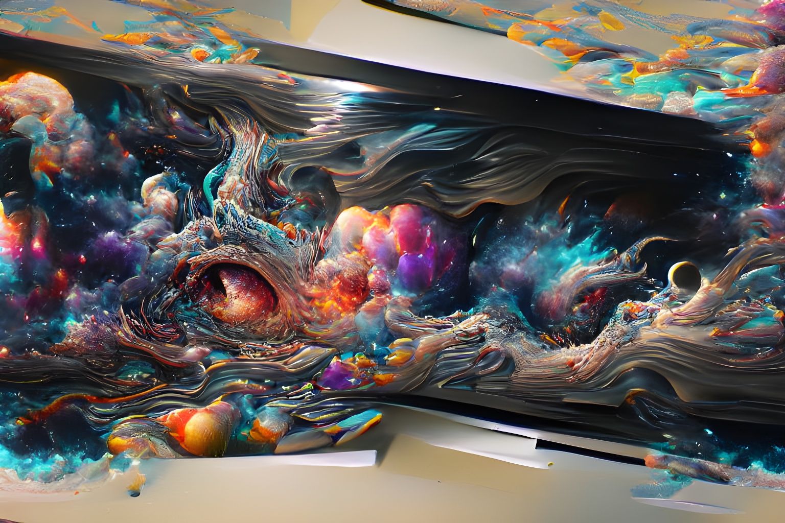 Cosmic Calamity: Elegant Chaos in 8k Resolution