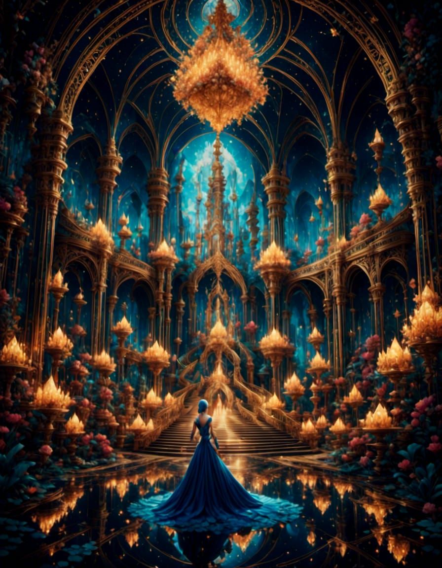 Golden Detailed Porsche in Cyberpunk Style