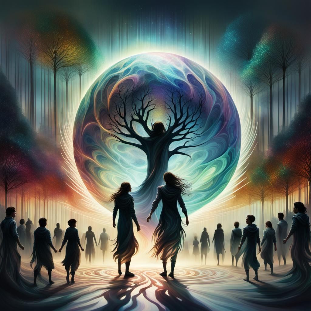 Astral Canvas in Iridescent Hues