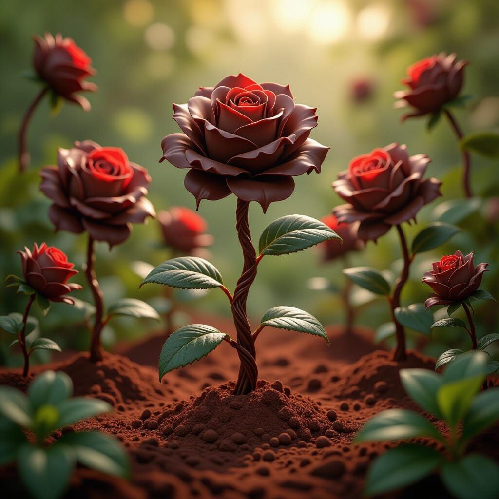 Chocolate Truffle Garden: A Fantastical Matte Painting