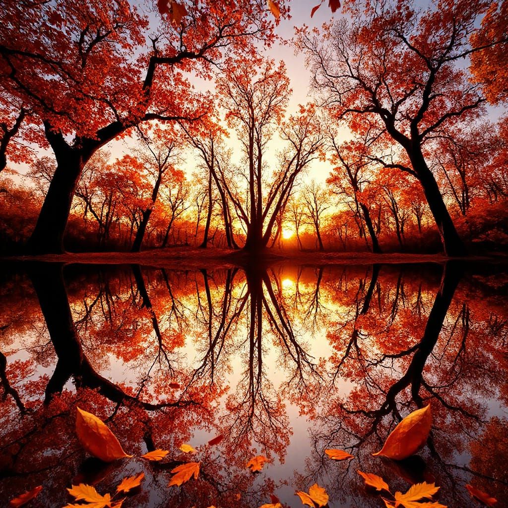 Kaleidoscopic Autumnal Tessellations at Sunset