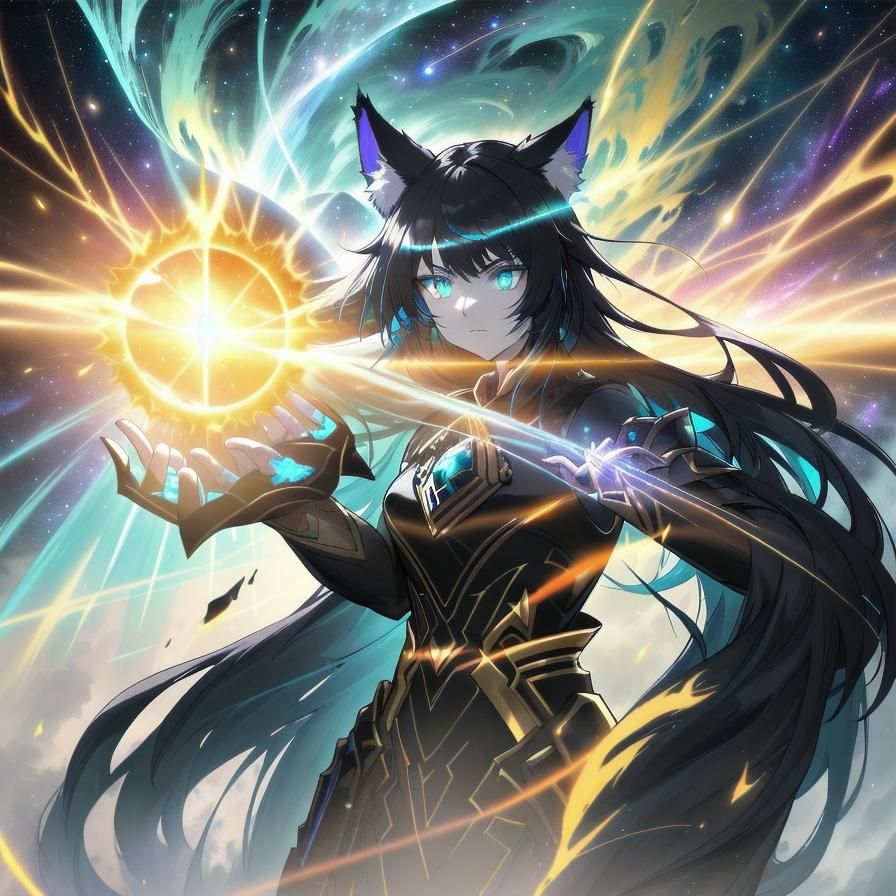 Cosmic Battle: Girl Caught in Astral Clash