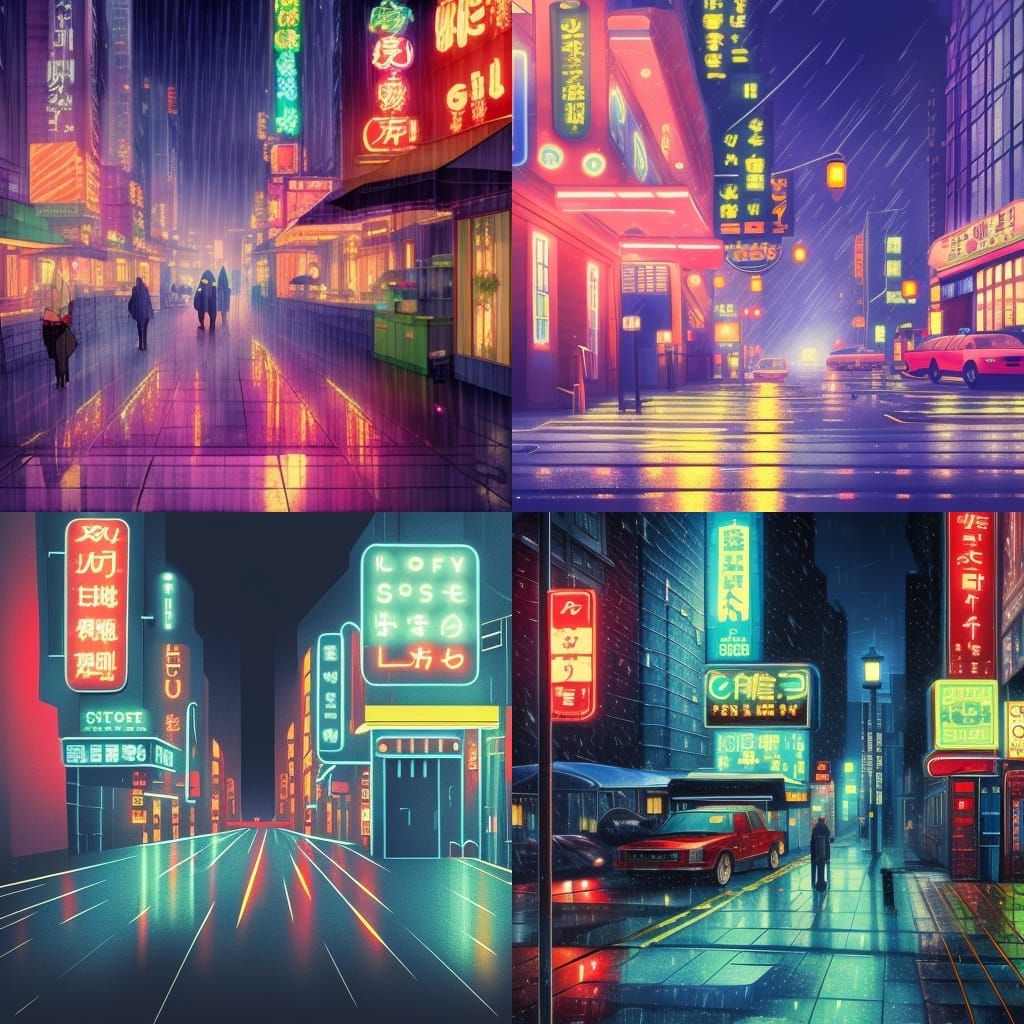Rainy Night in New York: Anime Style