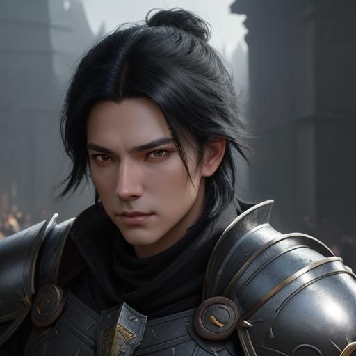 Young Paladin in Shining Armor: High Fantasy Portrait