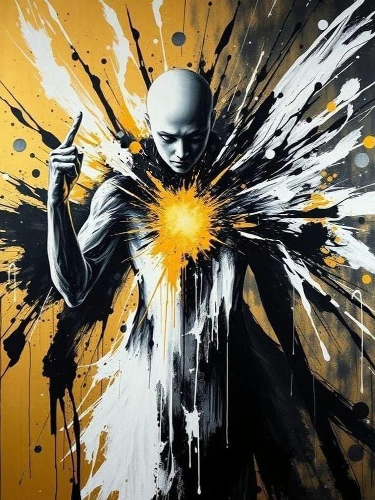 Abstract White Paint Burst Explosion