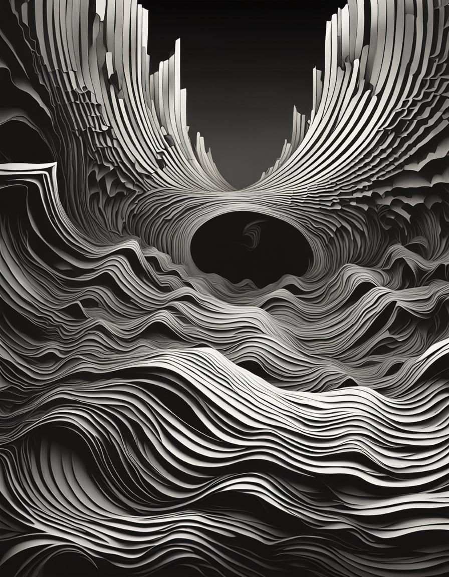 Menacing Shadows as Abstract Vector Art