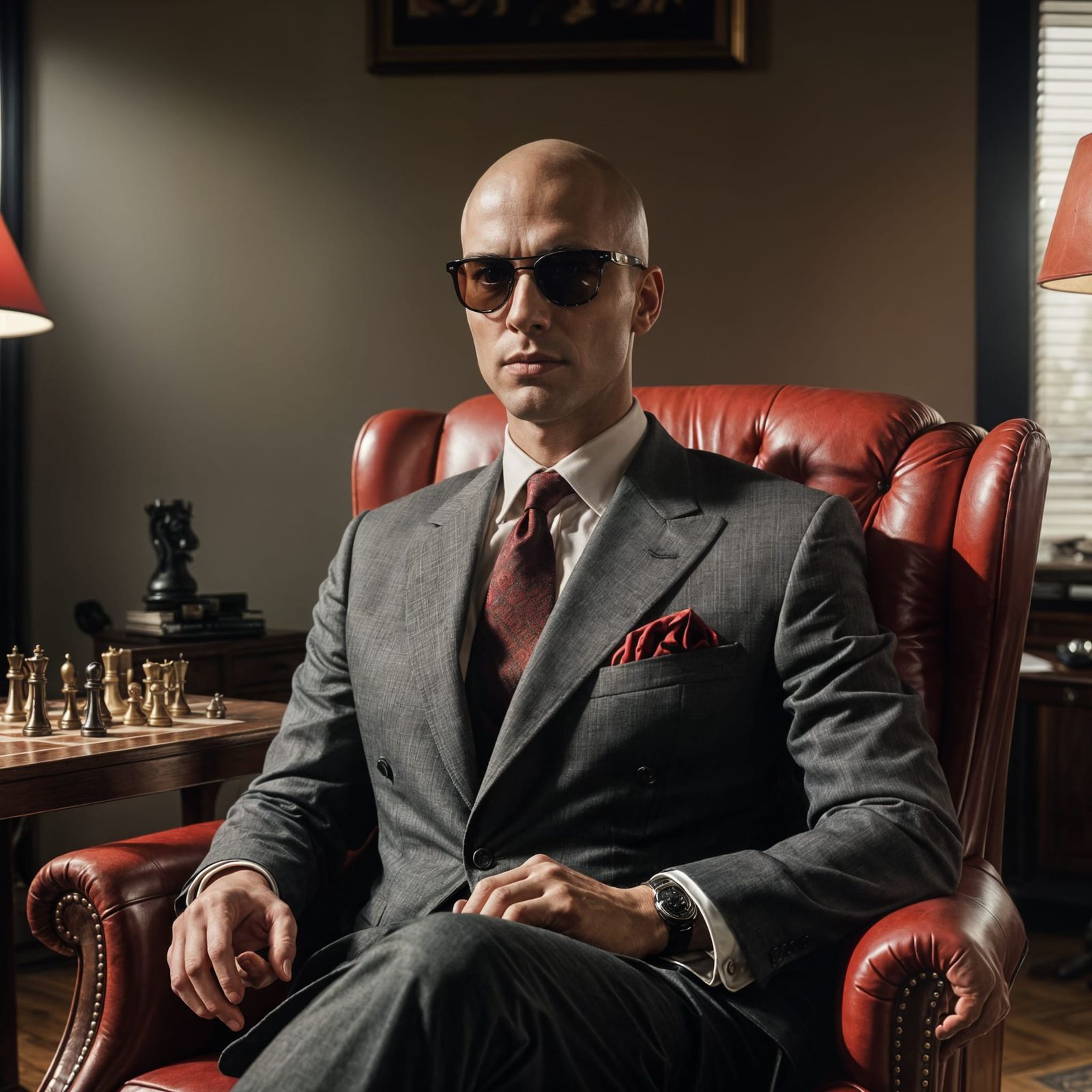 Sophisticated Chess Enthusiast in Cinematic Portrait