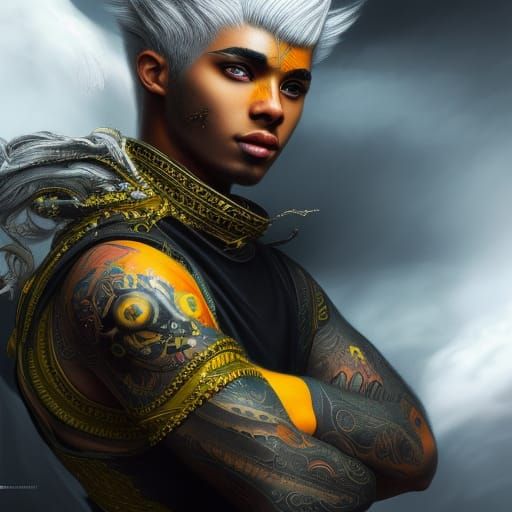 Feline Inspired Black Male Concept Art