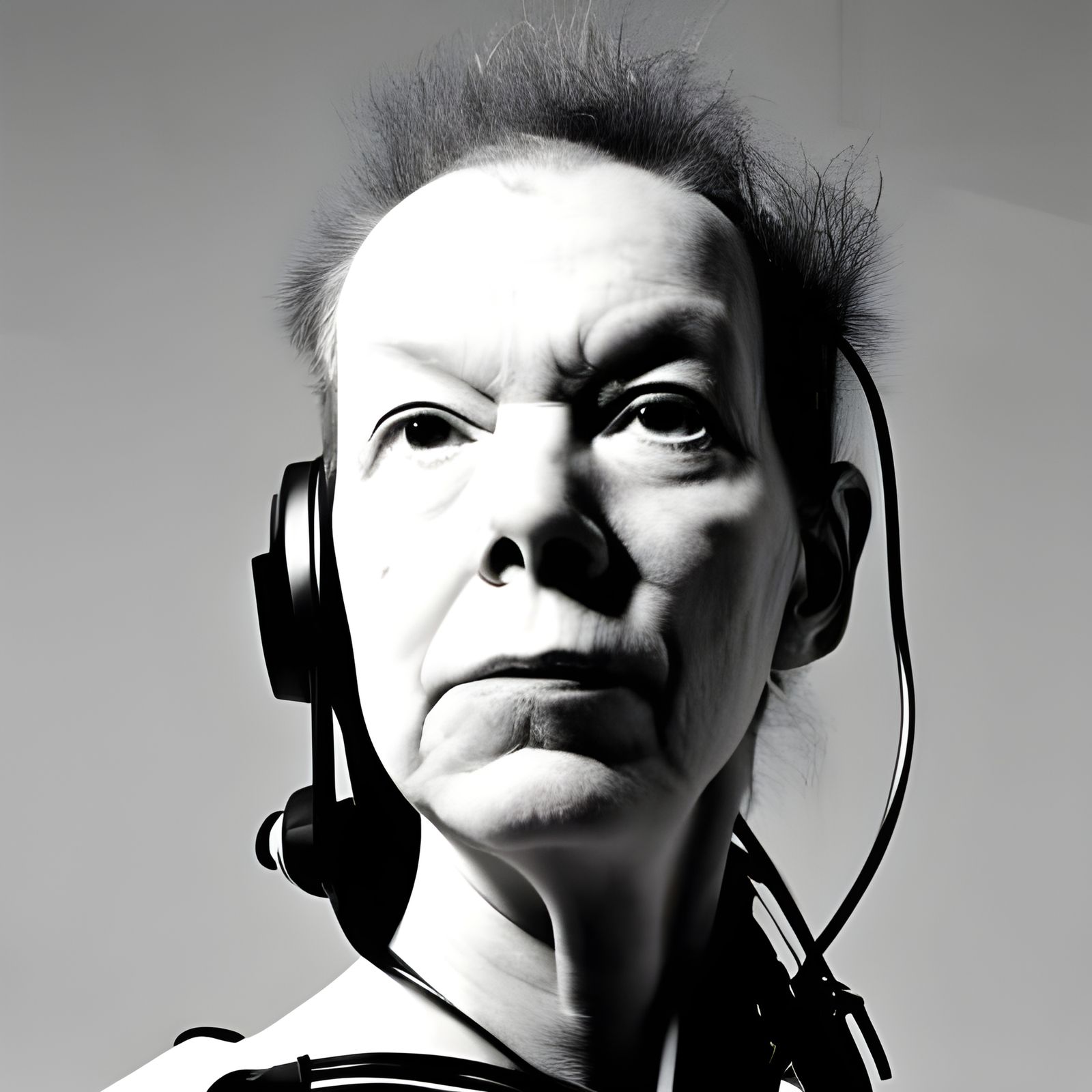 Cyborg-Squid Phone Call in Art-Punk Style