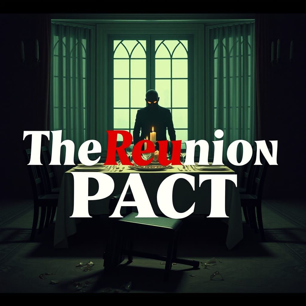 Dramatic Dinner Scene with Shadow in Film Noir Style