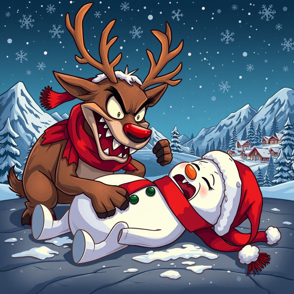 OH DEER!!!! (Capt, Frostbite Got Attacked by Rude-dolph!)