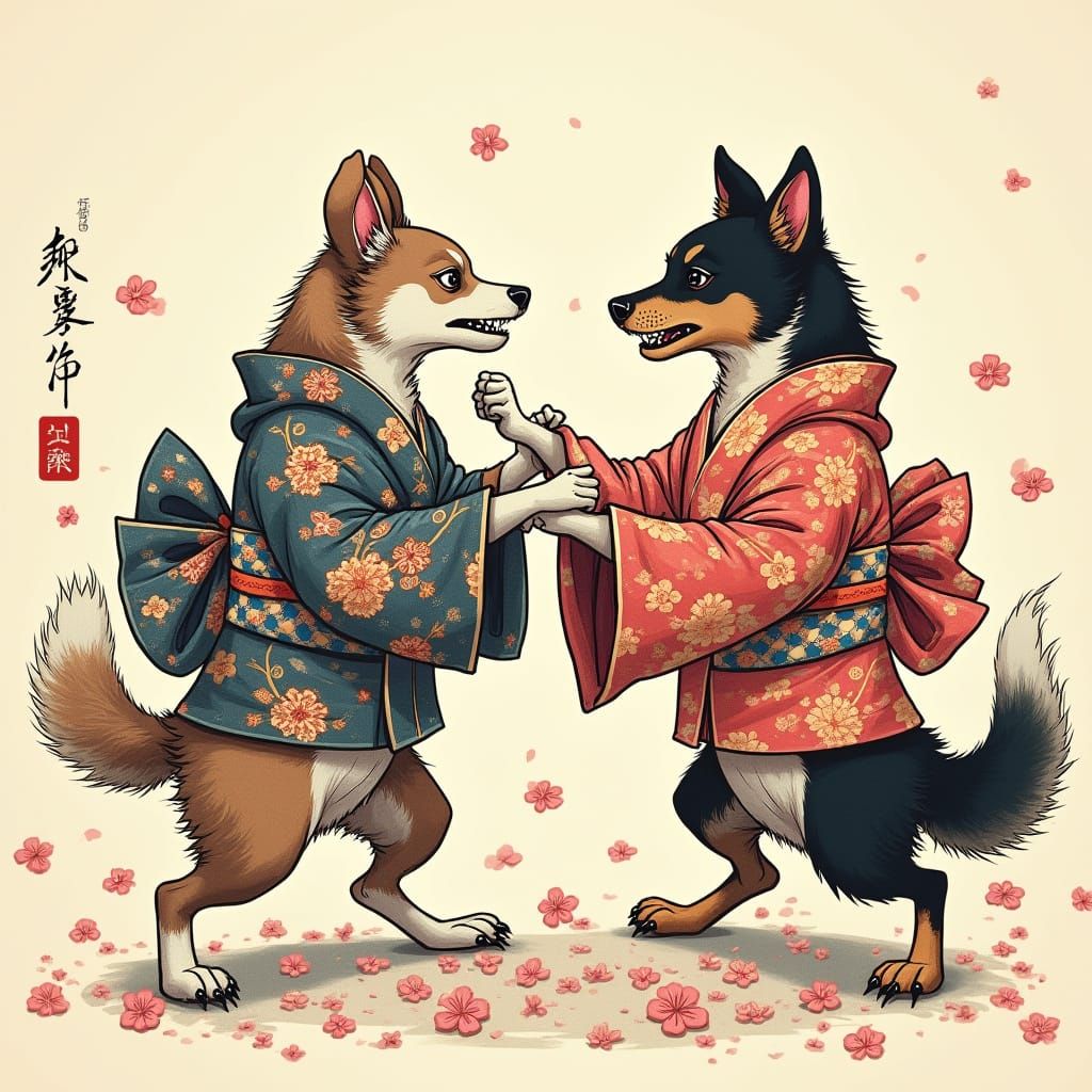Dogs in Kimonos: A Japanese Art Fight
