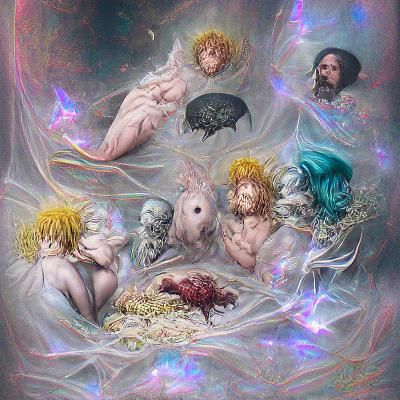 Seven Deadly Sins: Holographic Astral Illustration