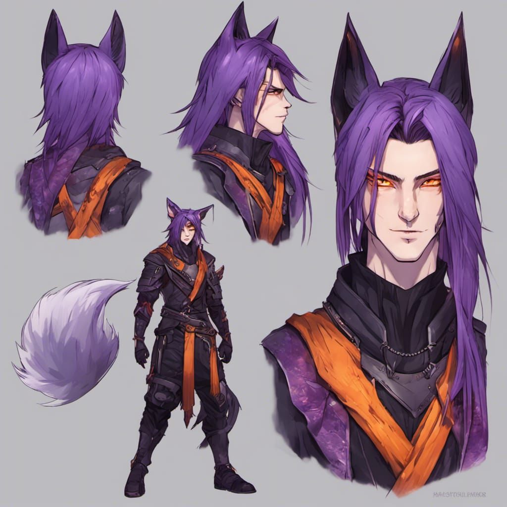 Kitsune Human Hybrid with Heterochromatic Eyes