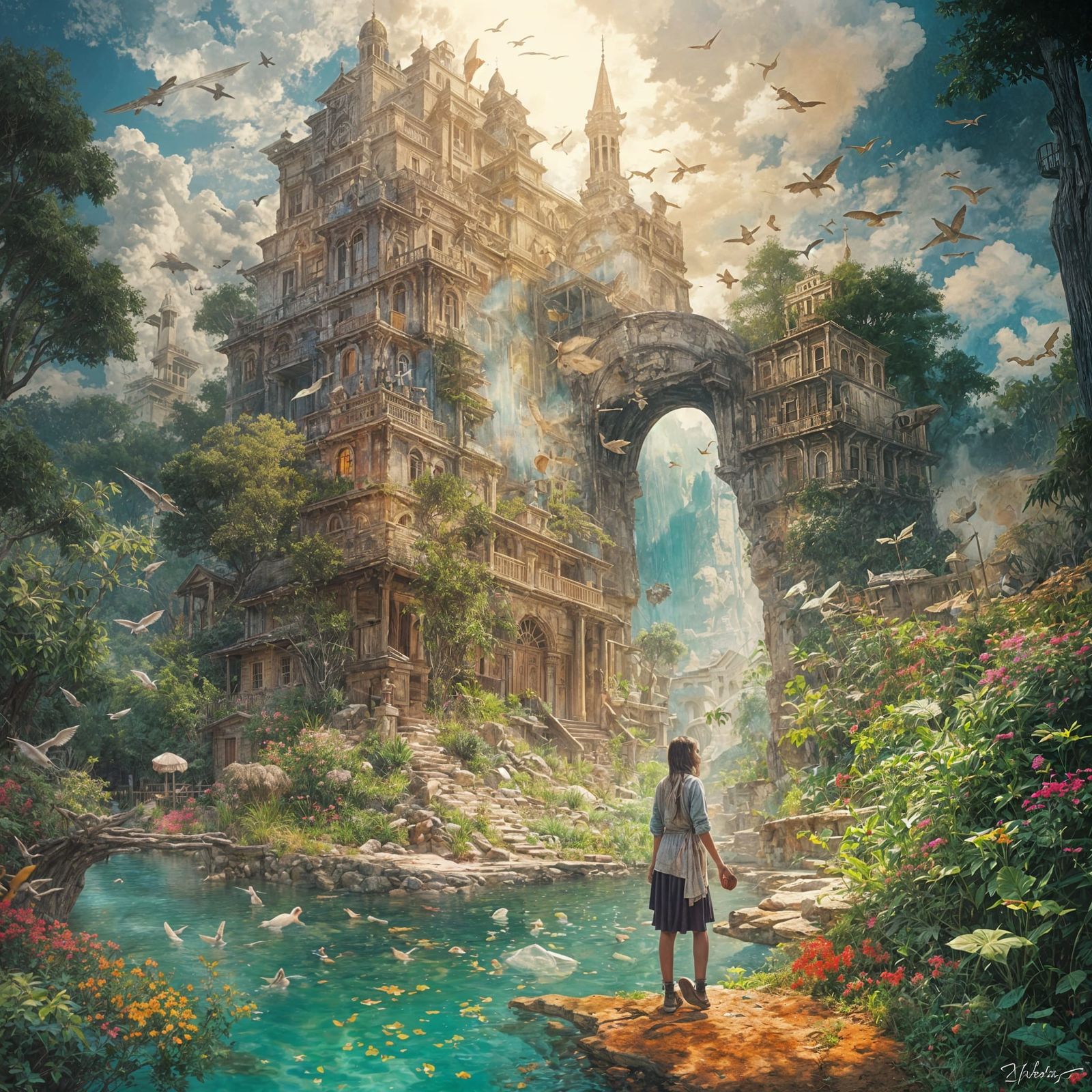 Doorway Scene with Mission Bell