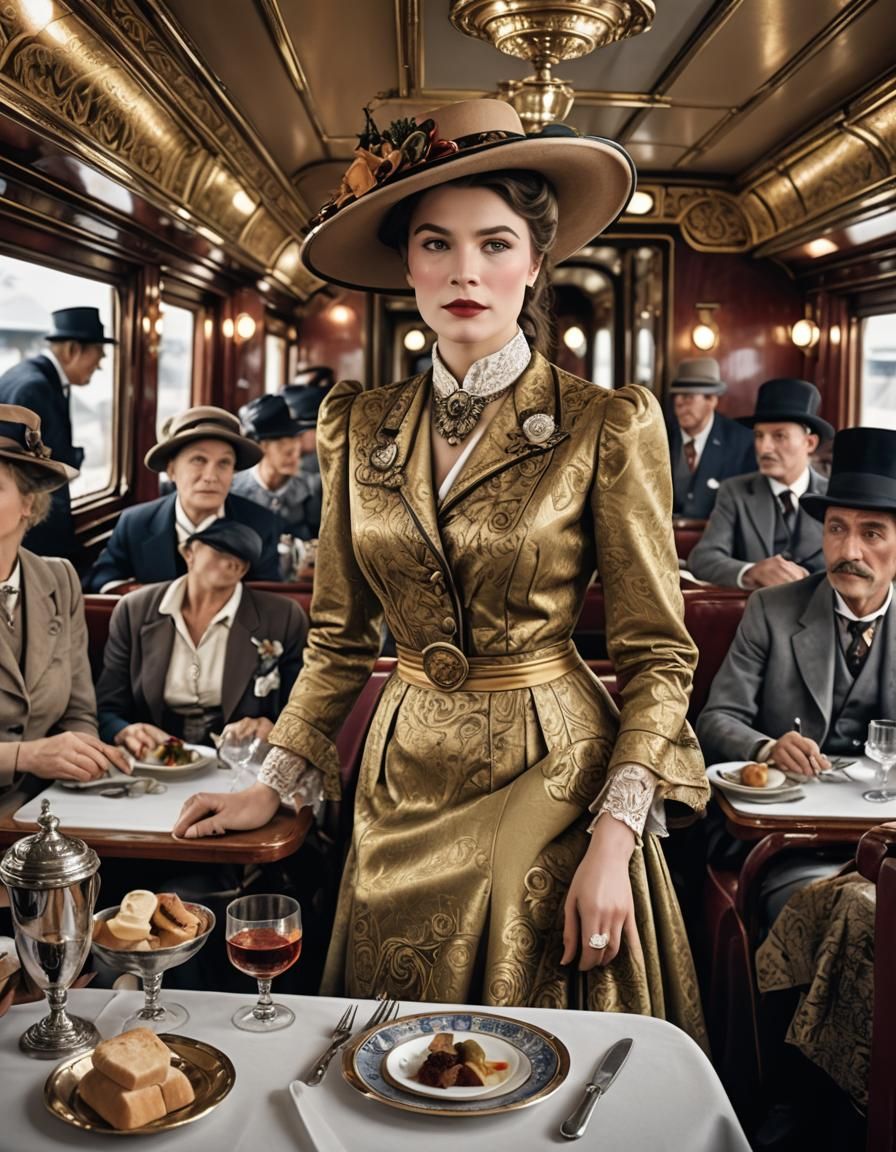 Beautiful Niçoise Woman on the Orient Express