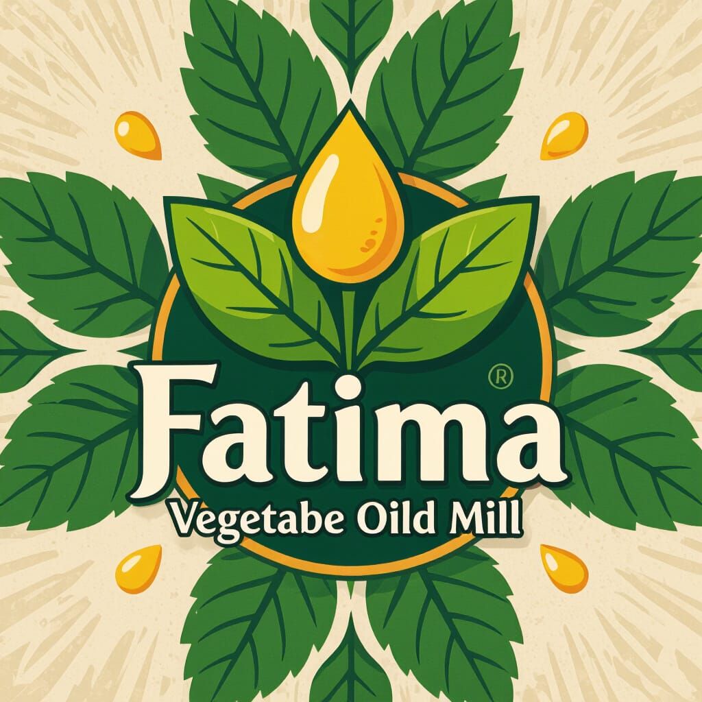 Fatima Vegetable Oil Mill Logo in Cel-Shaded Style