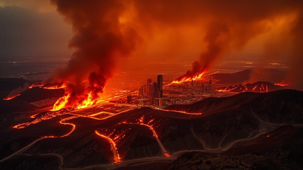 Apocalyptic Wildfires Engulf Los Angeles Palisade in a Blaze...