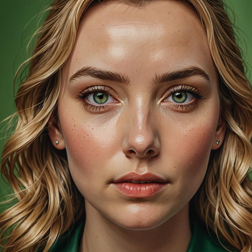 Jodie Comer Portrait in Hyper-Realistic Style