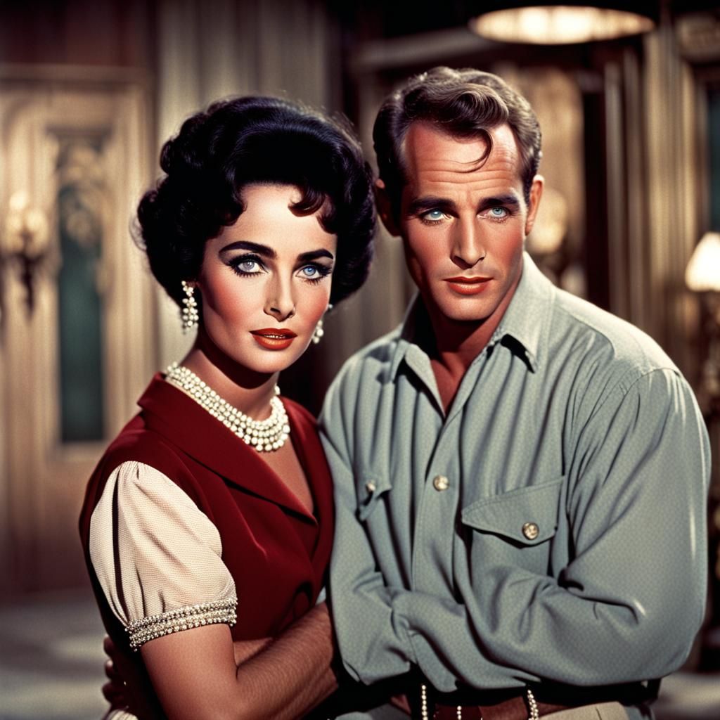 Image from 1958 movie with Elizabeth Taylor and Paul Newman. (Cat on a hot tin roof)