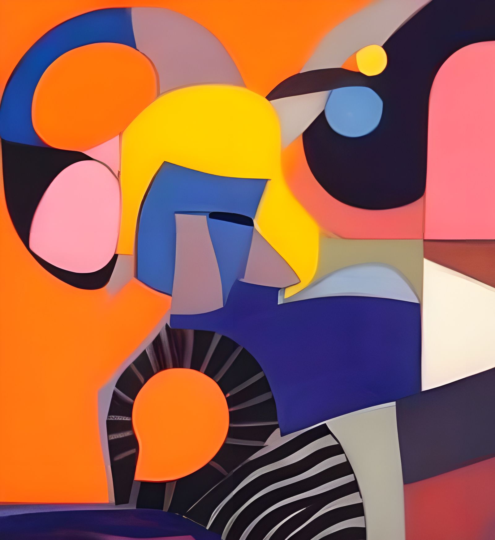 Surrealistic Mosaic Painting with Parallax Depth