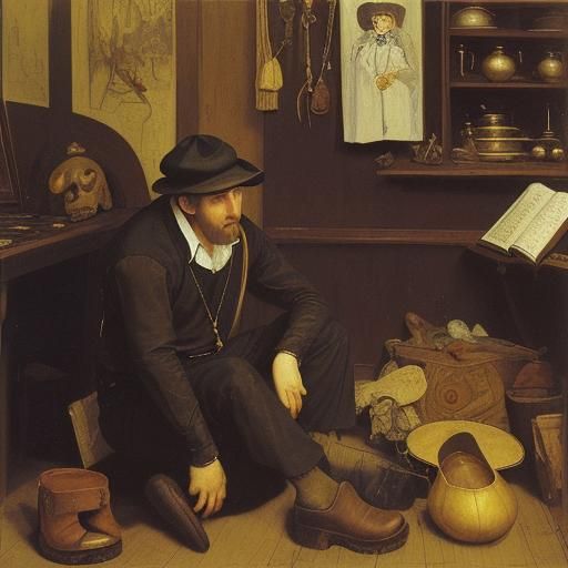 Humorous Clog Removal Scene in Varied Artistic Styles