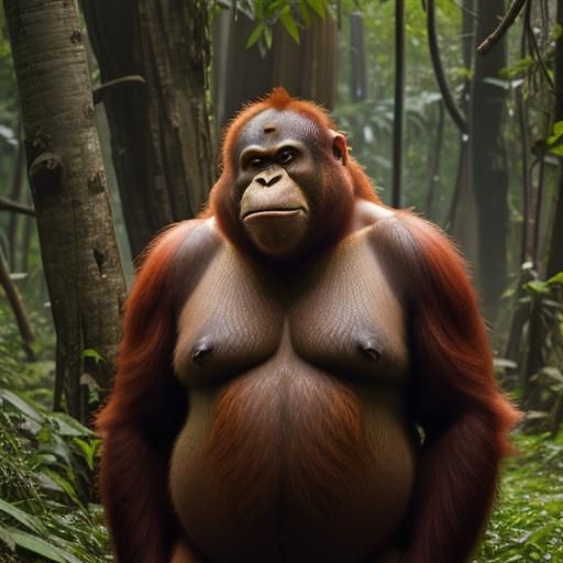 Majestic Orangutan Portrait