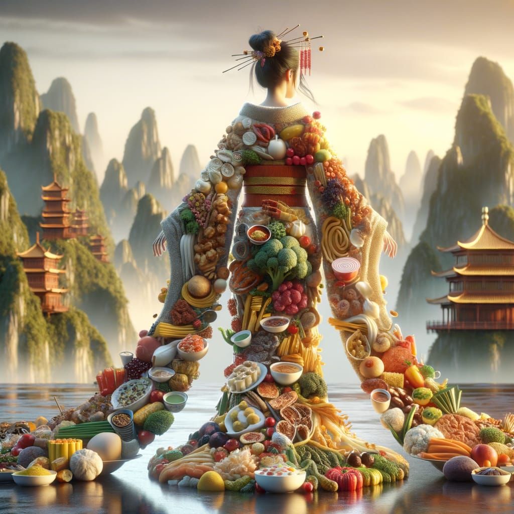 Clothes Made Out of Food  ( Geisha )