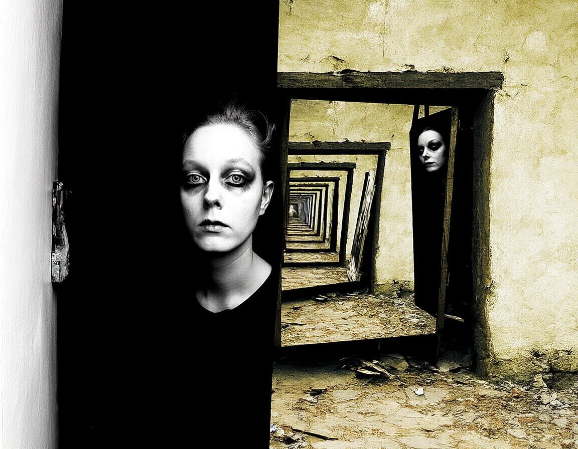 Pinhead-Photography Colournoir Over-Stimulated Montage of Weird Doorways Split-Infinity the Essence of Isolation