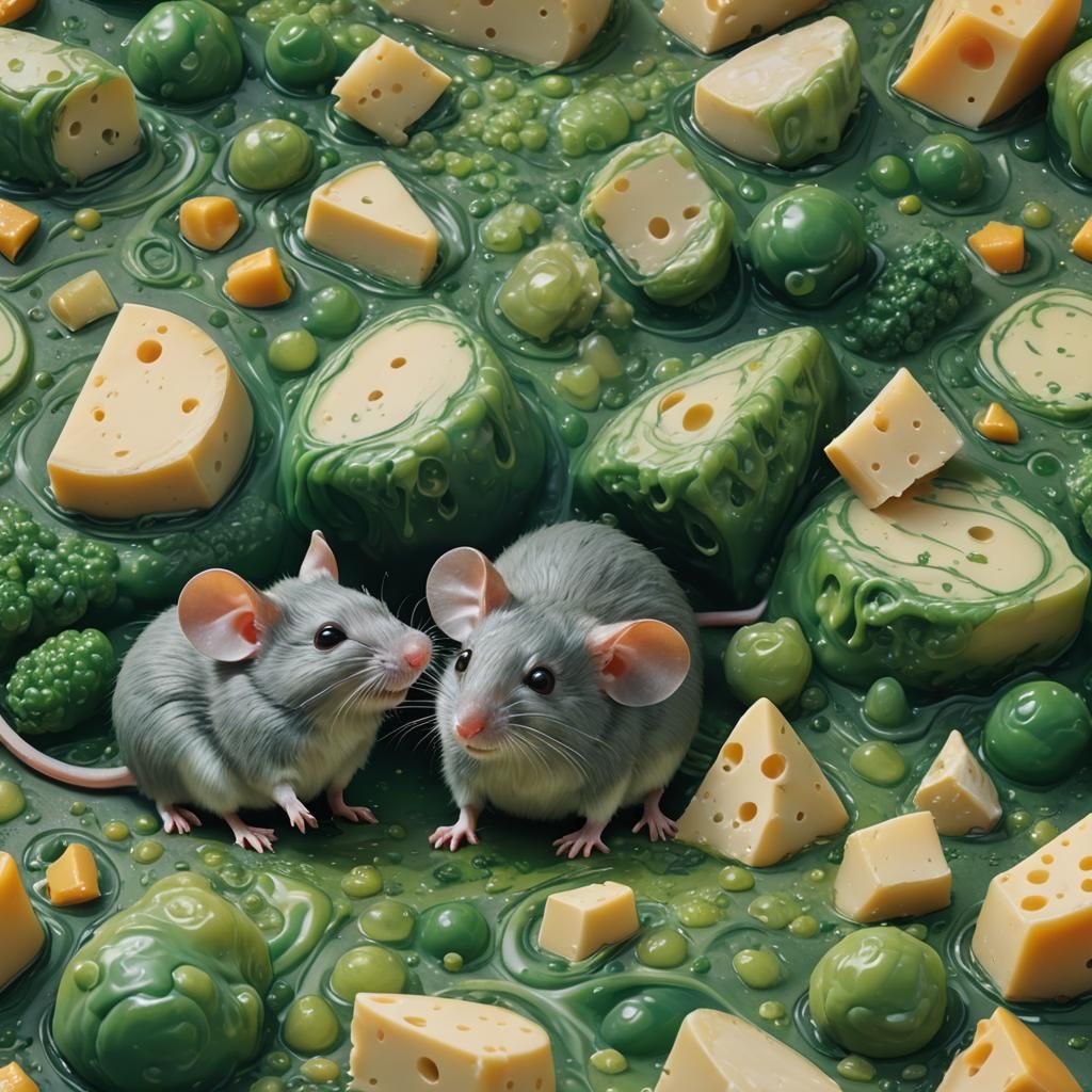 Mouse in Stinky Farts, a Matte Oil Painting