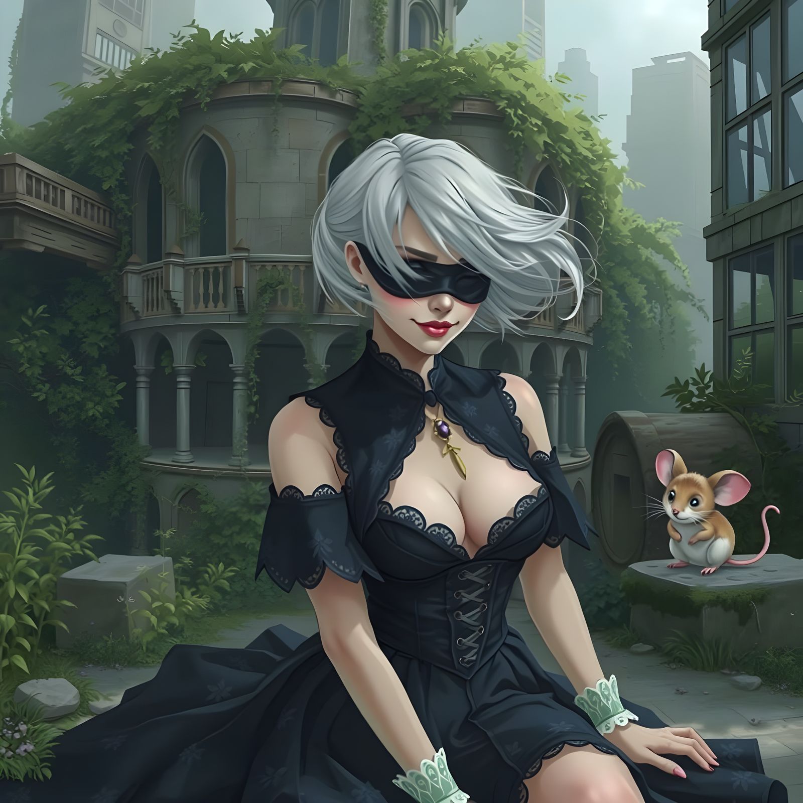 Mysterious Woman in a Grove, Inspired by Marc Silvestri's St...