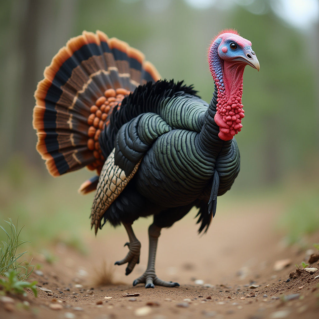 Turkey Velociraptor Hybrid Running on the Ground