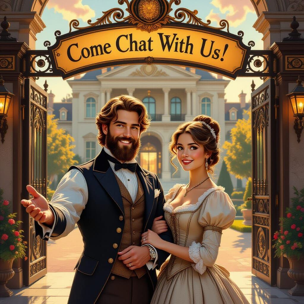 Victorian Couple Welcomes You to Grand Palace