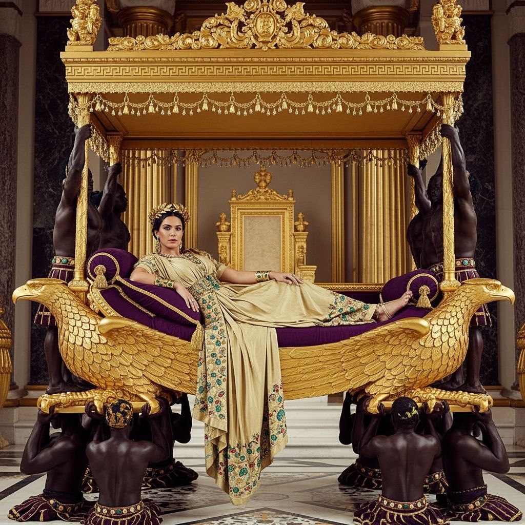 Roman Empress on Golden Eagle Litter