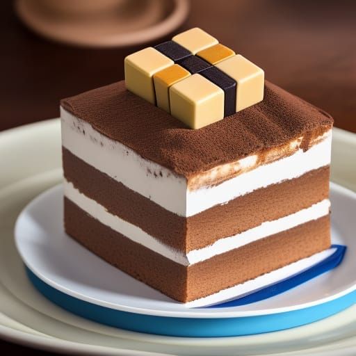 Tiramisu Cake as Rubik's Cube