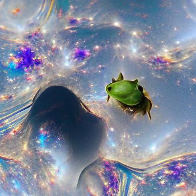 Psychedelic Frog in Dreamy Headspace