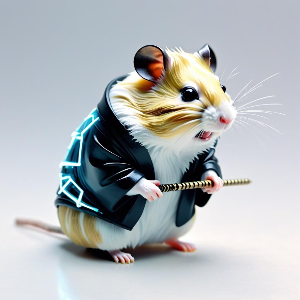 Hyperrealistic Hamster in Dreamlike Xanadu