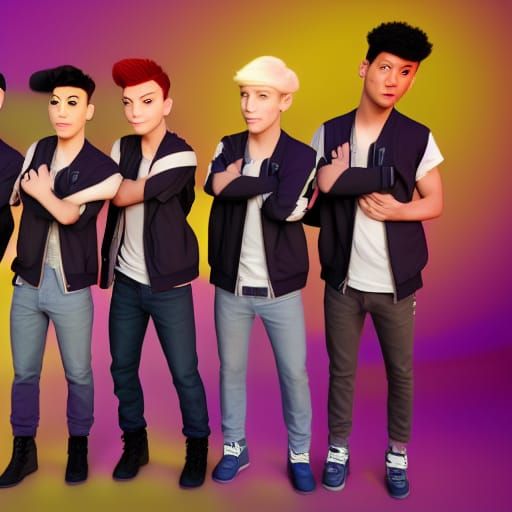 Snake in Boy Band: Pixar-Style 3D Digital Art