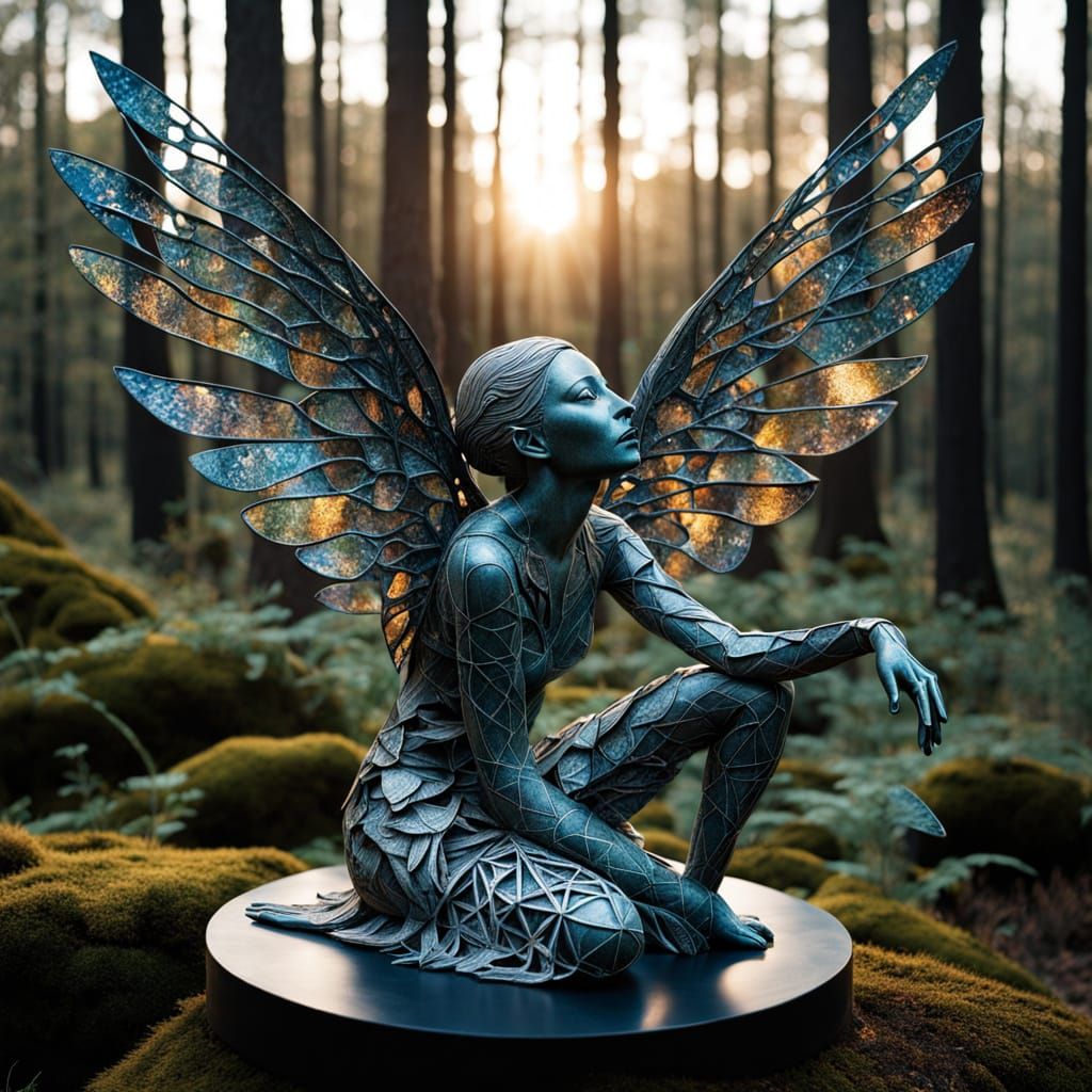 Surreal Women Rise from the Forest Floor in Majestic, Irides...