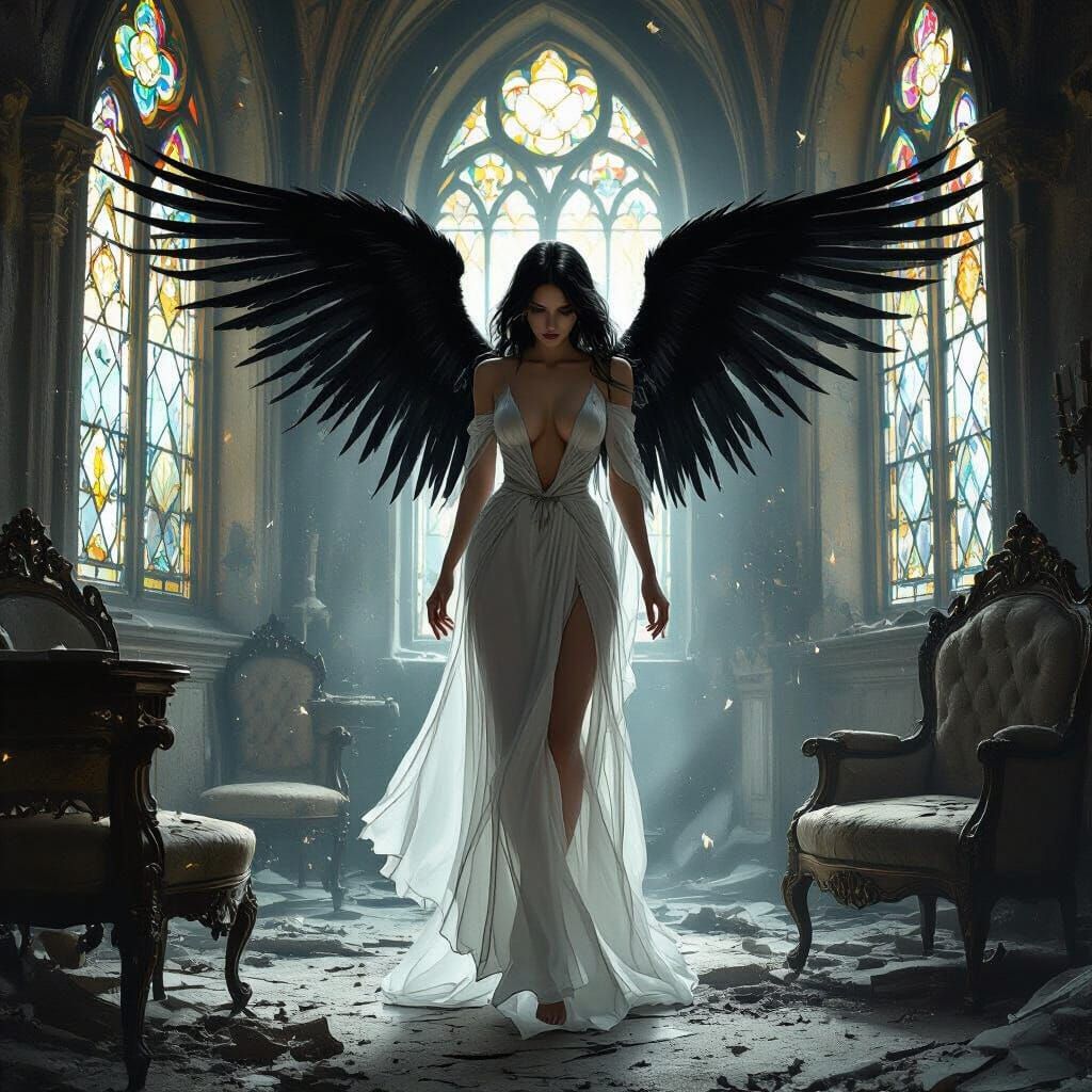 Dark Angel Descends into Gothic Mansion