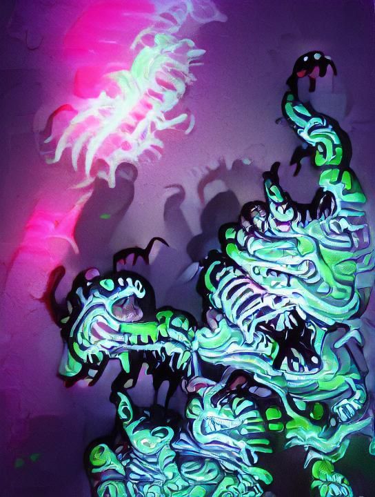 Glowing Ghoul Centipede Monster