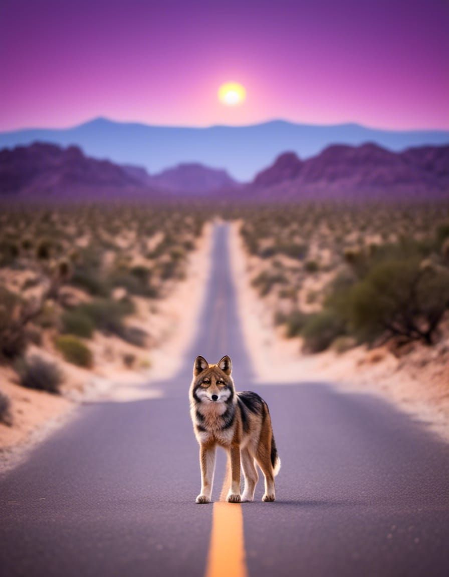 Desert Canyon Road at Sunset: Professional Photography
